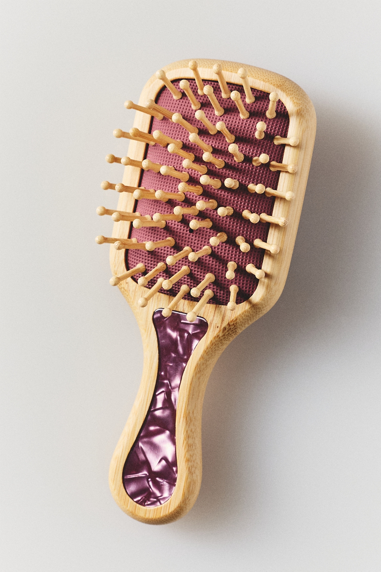 Wood Mini Paddle Brush