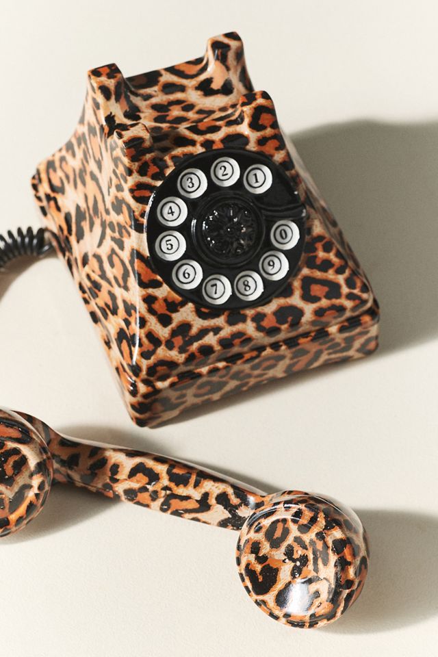 Leopard Rotary Phone Decorative Object #1