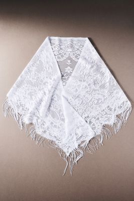 Unreal Fur Lace Fringe Multi-Way Wrap