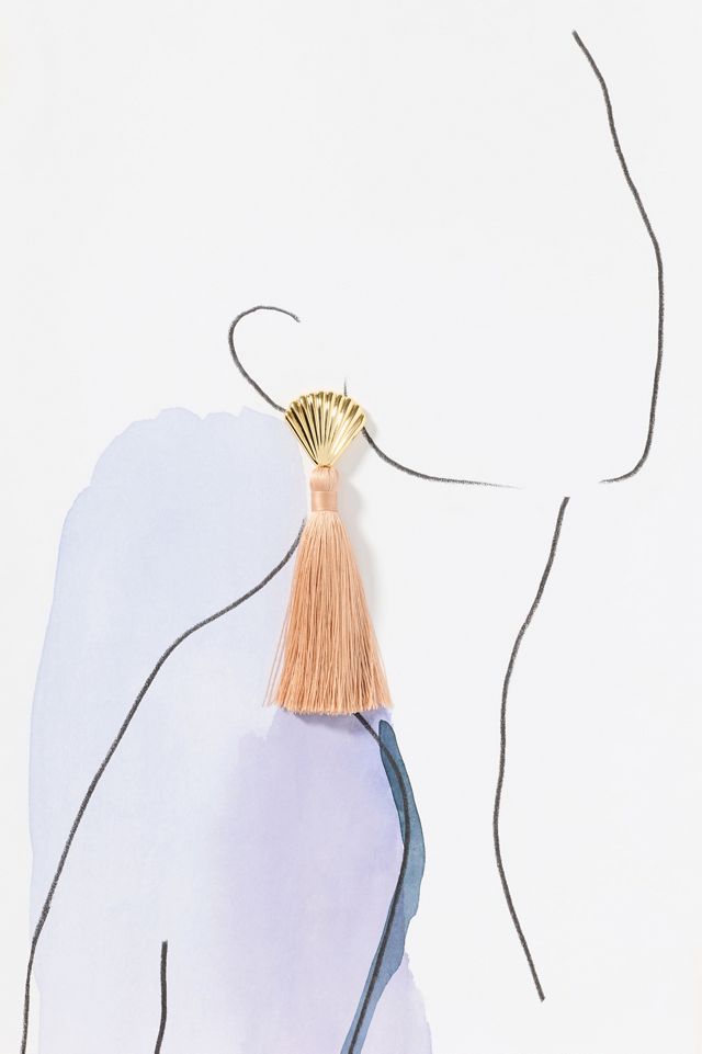 Shell Tassel Drop Earrings #2
