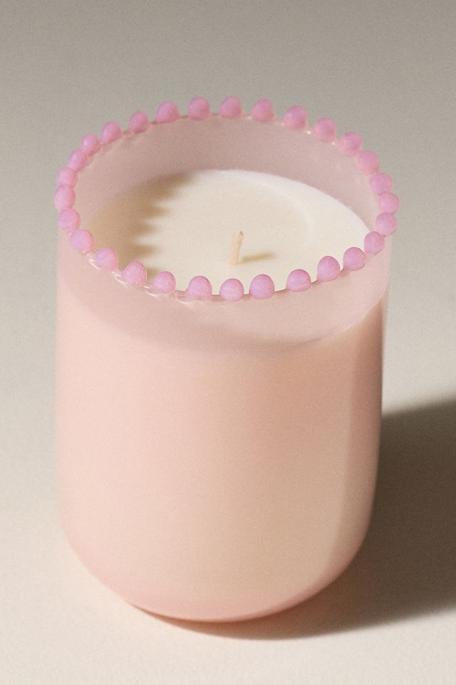Dotted Rim Fresh Vanilla Orchid & Sea Salt Glass Candle #2