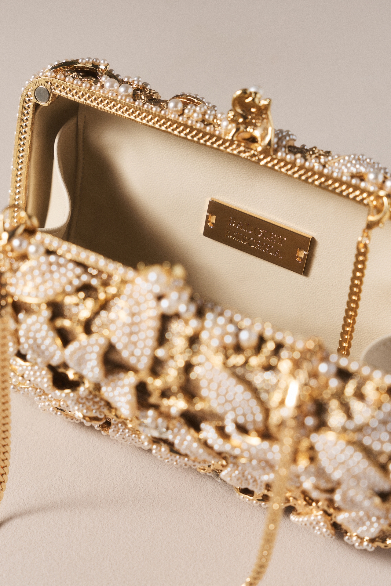 Jewel by Badgely Mischka Whitney 3D Metal Clutch