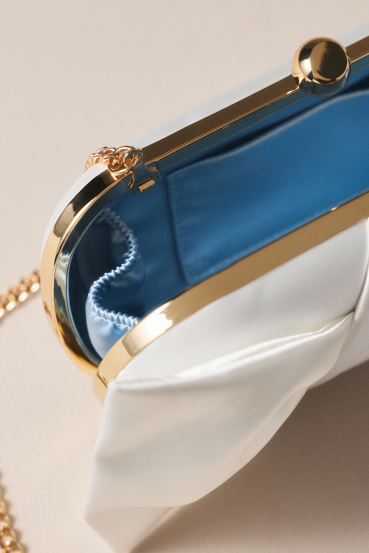 Jewel by Badgely Mischka Pleated Tie Clutch