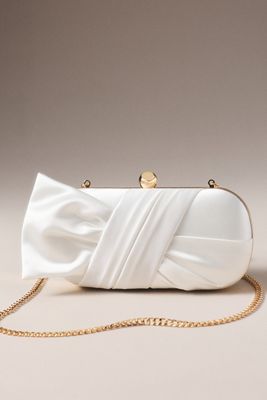Jewel by Badgely Mischka Pleated Tie Clutch