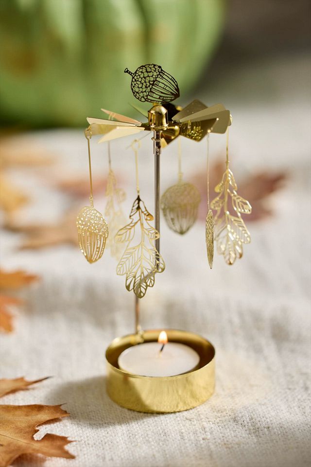 Rotary Candle, Acorn + Leaf #3