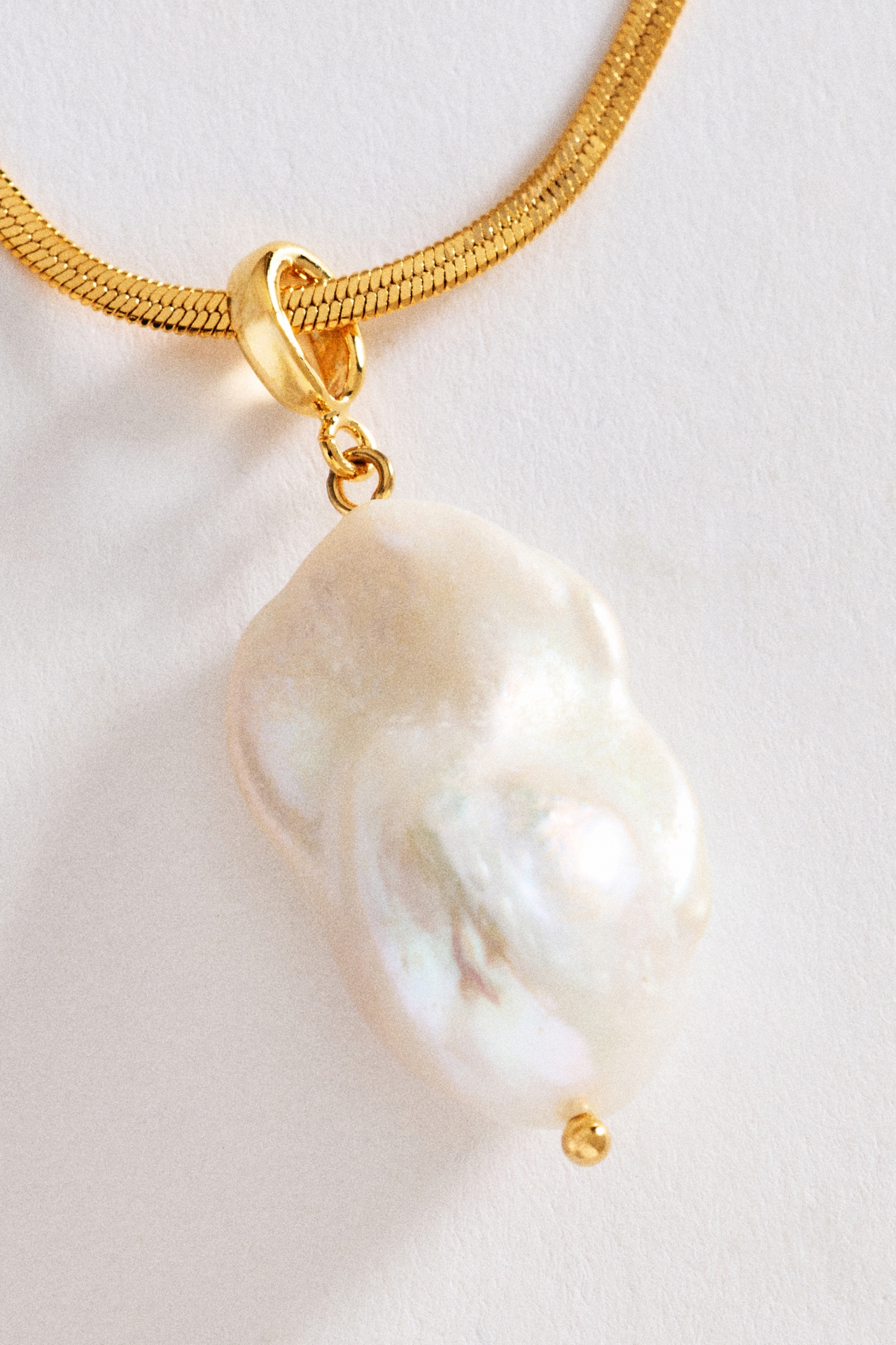 Organic Freshwater Pearl Pendant Necklace