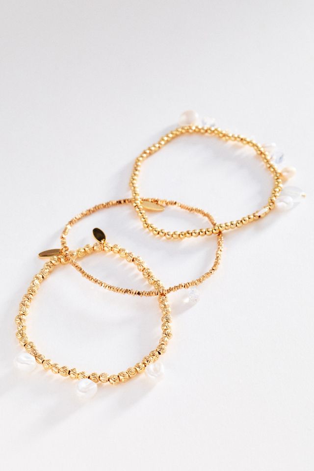 Stretch Stone Bracelets, Set of 3 #1