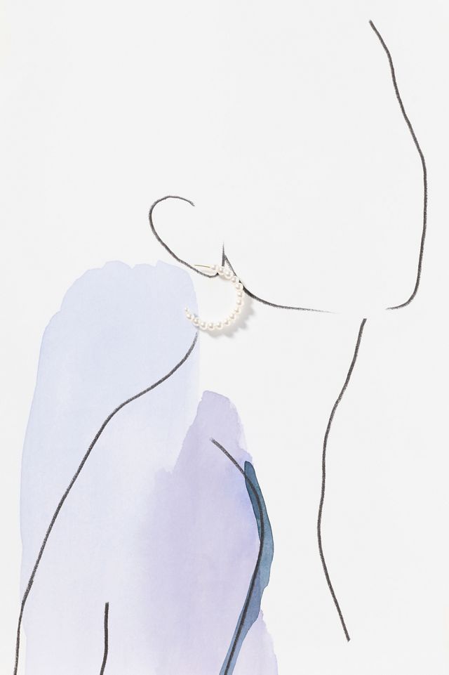 Small Pearl Hoop Earrings #2