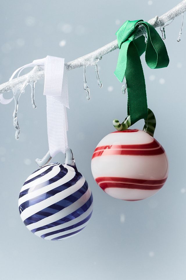 Swirled Glass Bauble Ornament #1