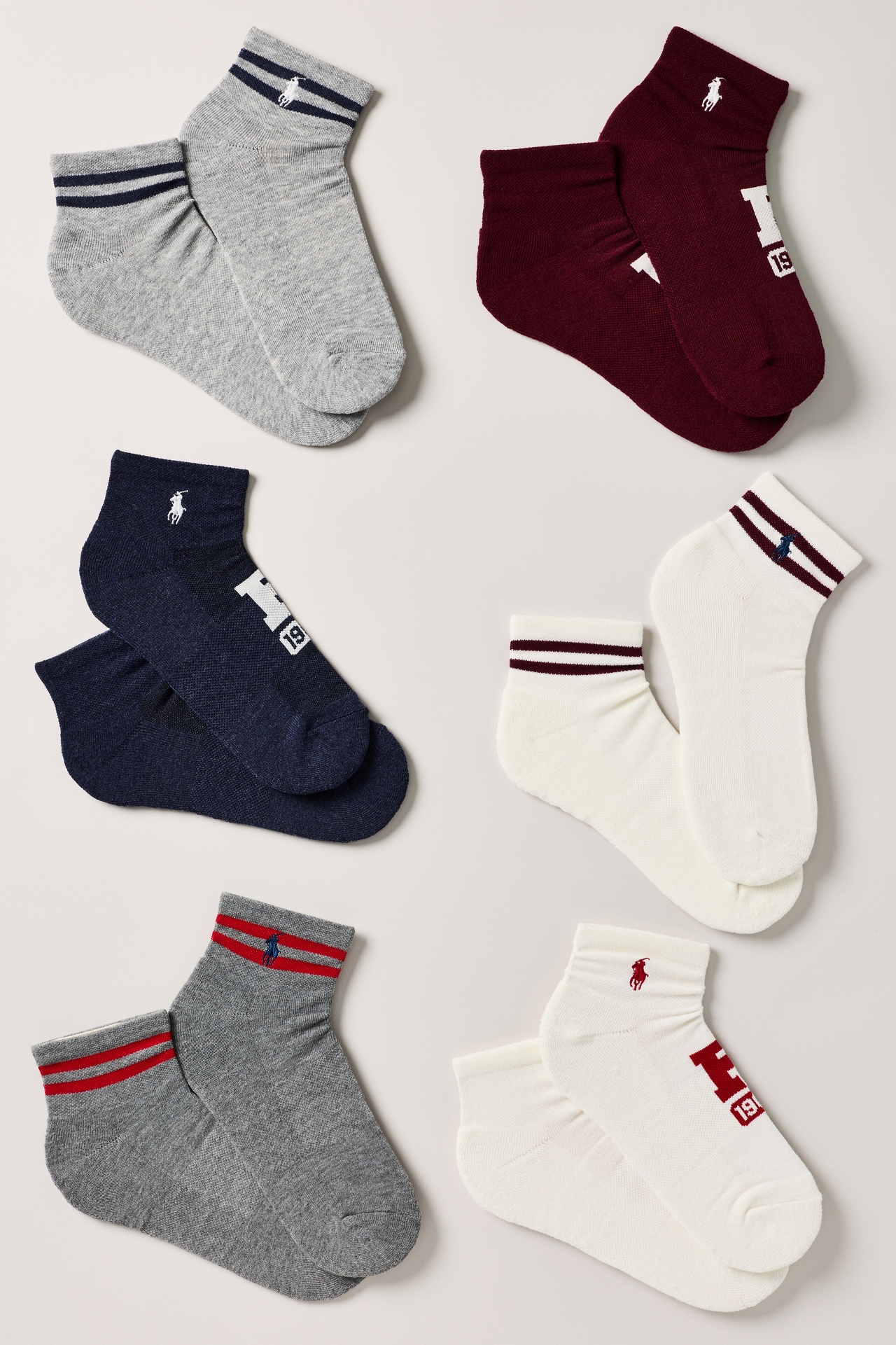 Polo Ralph Lauren Varsity Crew Socks, Set of 6