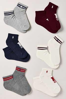 Polo Ralph Lauren Varsity Crew Socks, Set of 6