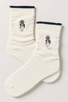 Polo Ralph Lauren Embroidered Bear Icon Crew Socks