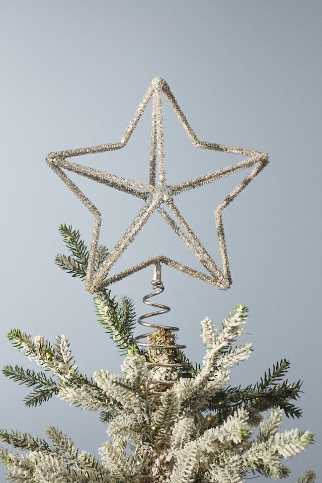 Beaded Star Metal Tree Topper #1