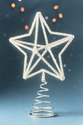 Beaded Star Metal Tree Topper