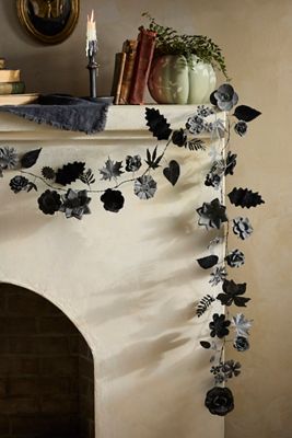 Black Velvet + Iron Floral Garland