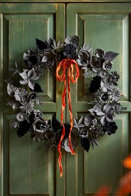 Black Velvet + Iron Floral Wreath