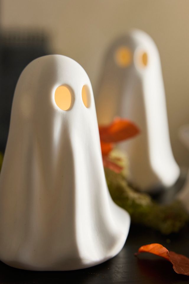Ceramic LED Glowing Ghosts, Set of 3 #3