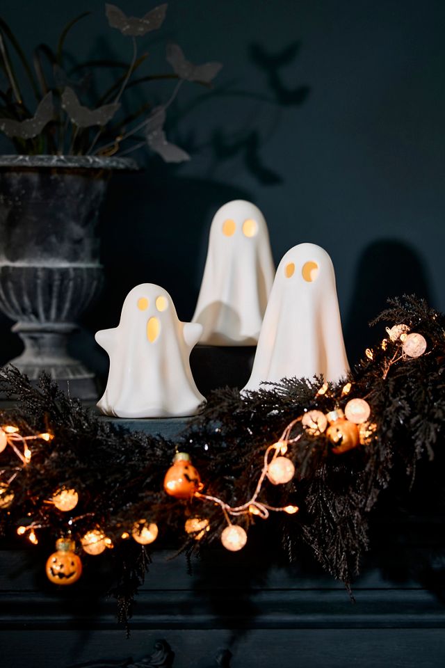 Ceramic LED Glowing Ghosts, Set of 3 #4