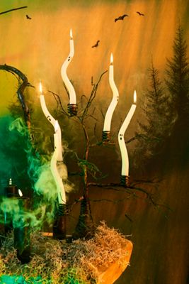 Spooky Tree Iron Wire Candelabra