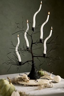 Spooky Tree Iron Wire Candelabra