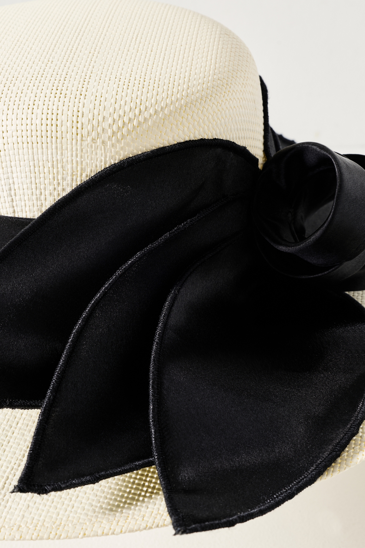 San Diego Hat Co. Woven Boater with Satin Bow