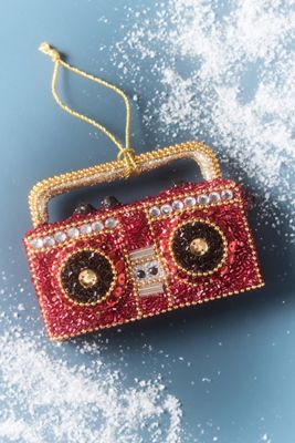 Beaded Boom Box Ornament