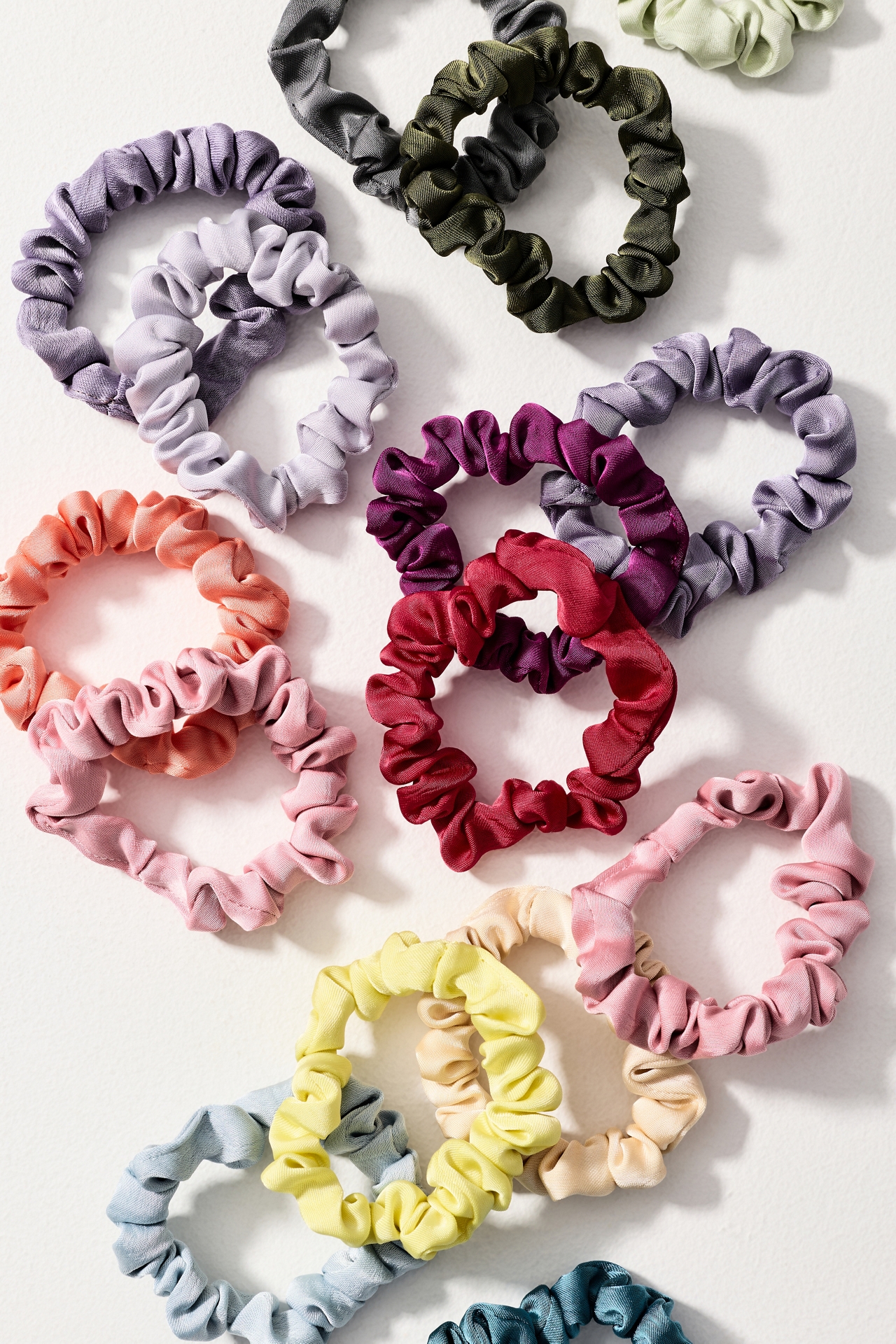 Pony Canister Hair Scrunchies, Set of 15
