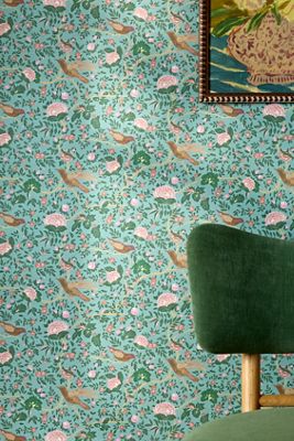 Wren Bird Print Wallpaper