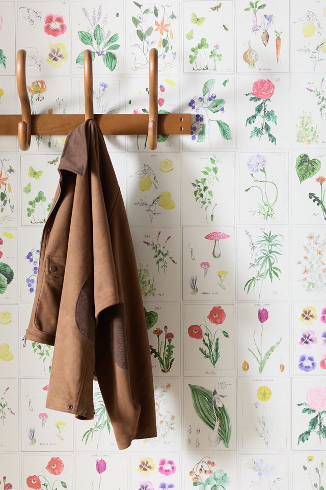 Botanical Floral Grid Wallpaper #1