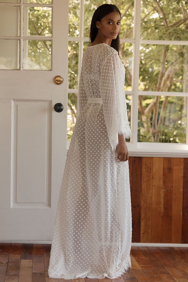 Homebodii Chloe Lace Trim Maxi Robe #2