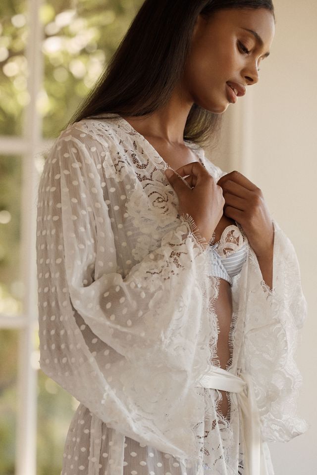 Homebodii Chloe Lace Trim Maxi Robe #3