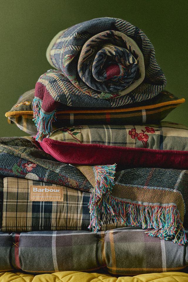 Barbour x Anthropologie 100% Cotton Tartan Floor Pillow #4