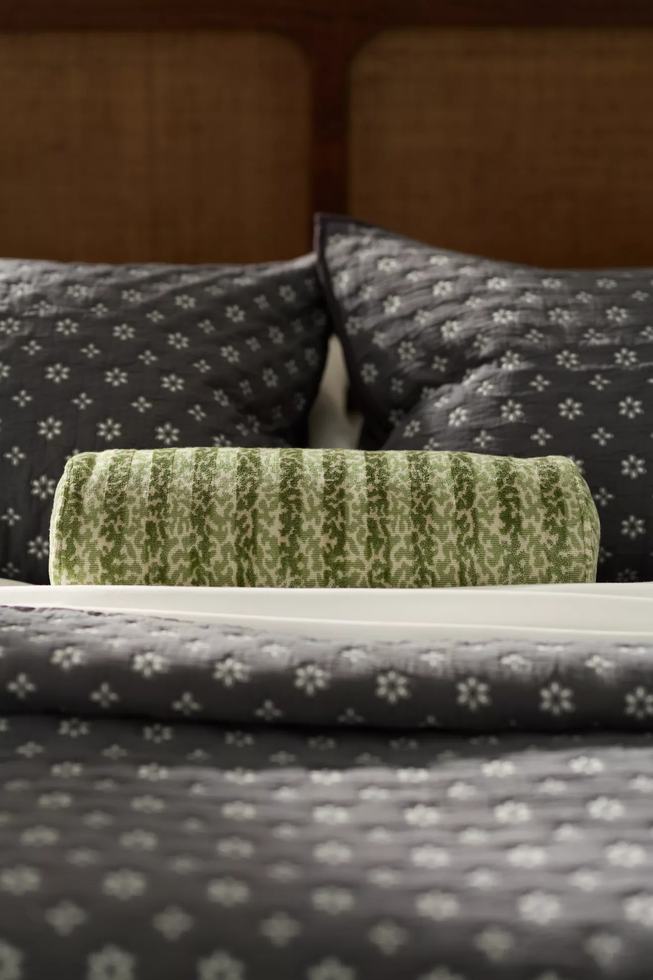 Woven Striped Jacquard Bolster