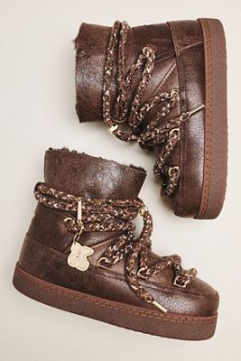 Inuikii Vintage Suede Lace Up Snow Boots
