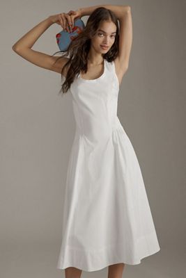 Pilcro Halter Plunge Midi Dress | Anthropologie