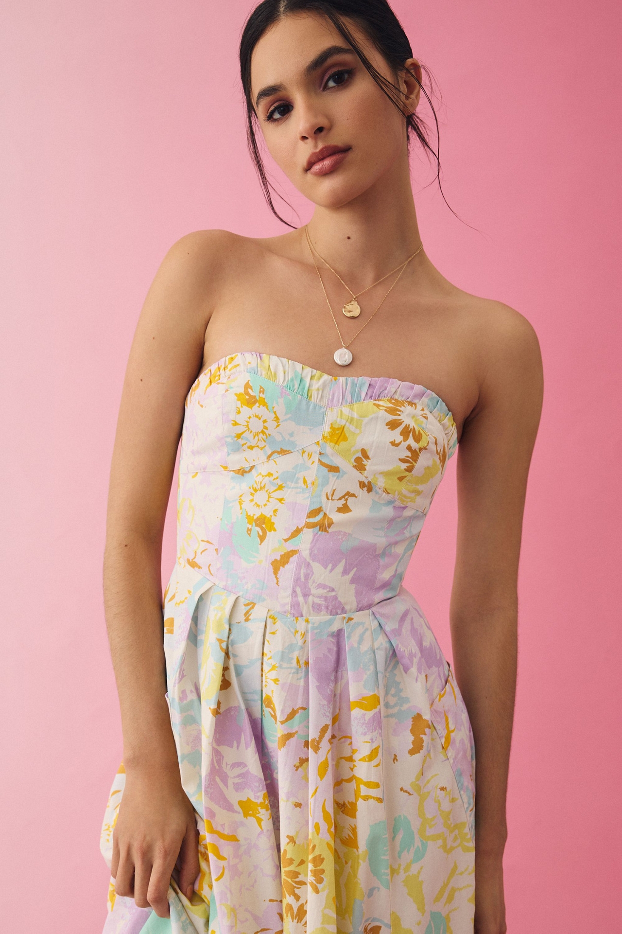 Maeve Sleeveless Sweetheart Corset A-Line Dress