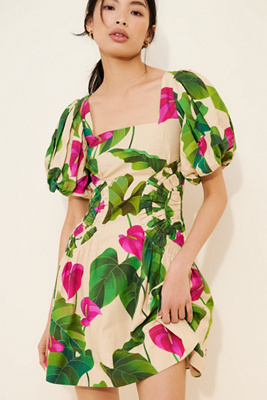 linen simple dress The Tie-Back Dress in Stretch Linen main image 1