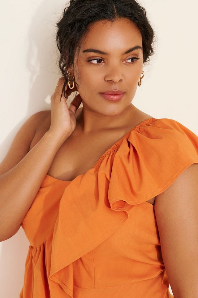 Eloquii Ruffle Linen Jumpsuit #4