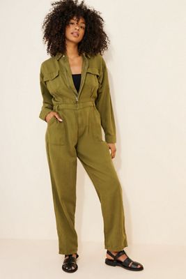 Awaylee Tie-Front Jumpsuit | Anthropologie