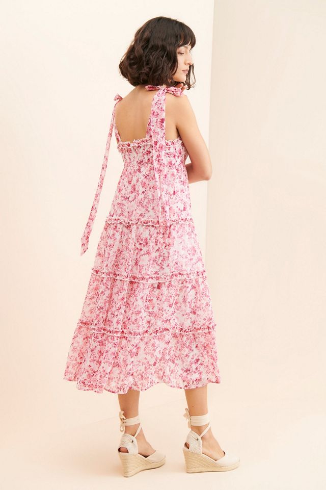 knee length dresses for ladies Tiered Terrarium Midi Dress main image 0