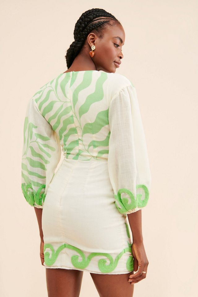 let me be long-sleeve embroidered mini dress Monroe Long Sleeve Mini Dress Ivory – Rebecca Vallance
