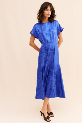 erin midi dress blue Few Moda | Erin Dress