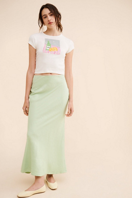 Anthropologie The Tilda Slip Skirt: Linen Edition Secondhand