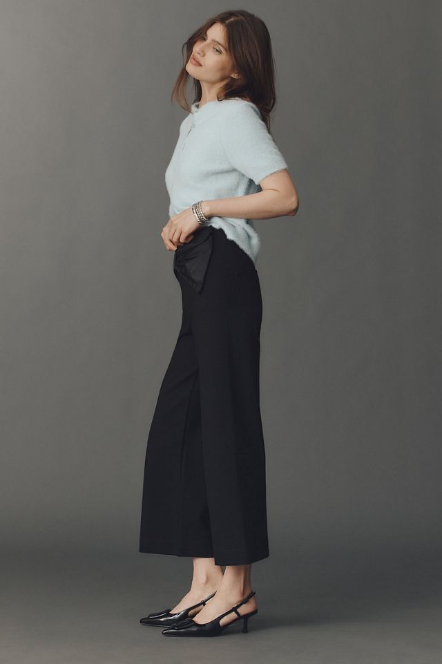 Maeve The Colette Crop Bow-Waist Pants #3