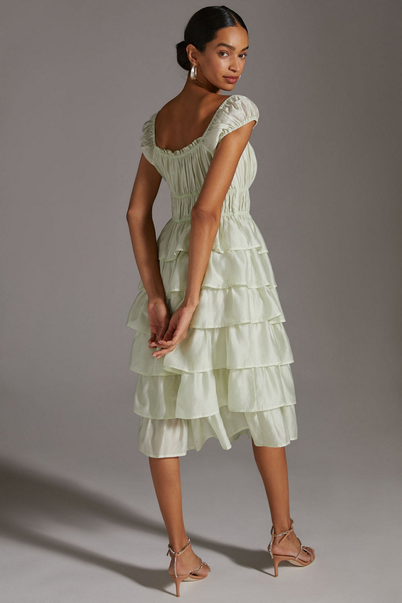 Current Air Ruffle Tiered Midi Dress