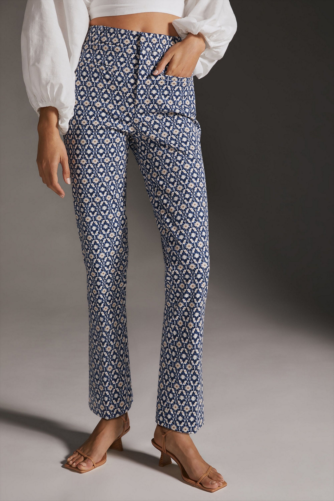 Maeve Essential High-Rise Kick-Flare Pants