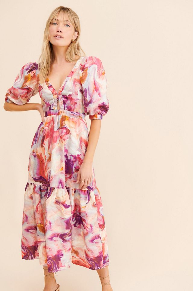 Kachel Watercolor Linen Dress #3