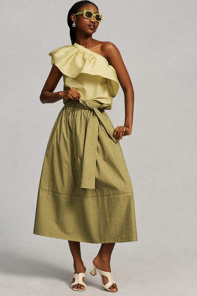 Maeve Ruffled One-Shoulder Blouse #3