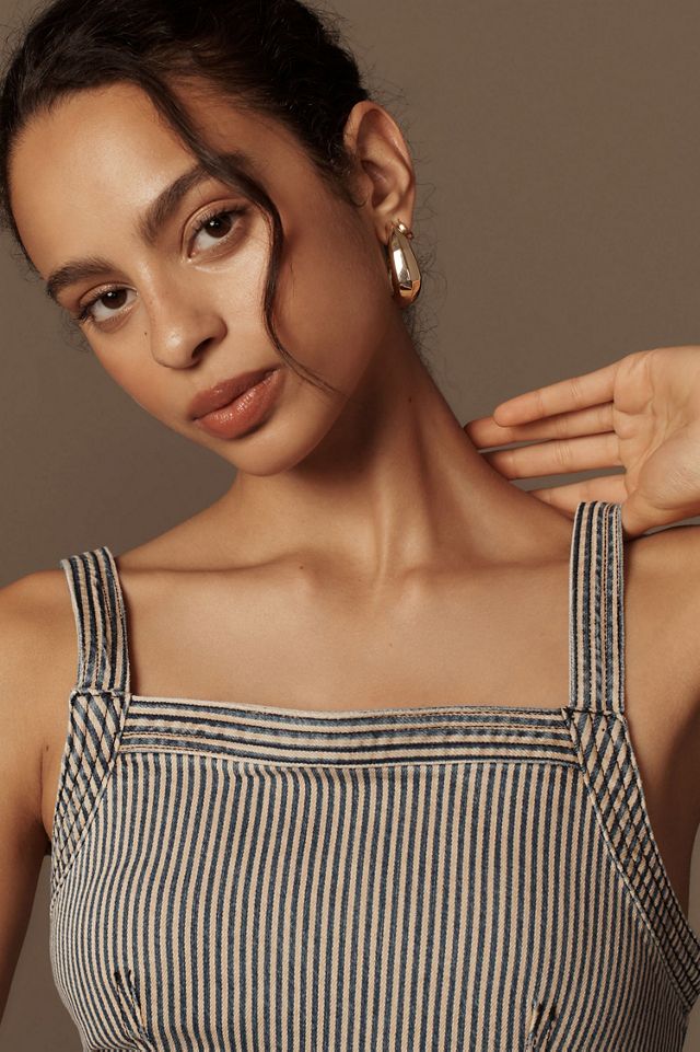 Pilcro Nika Cropped Denim Tank #2