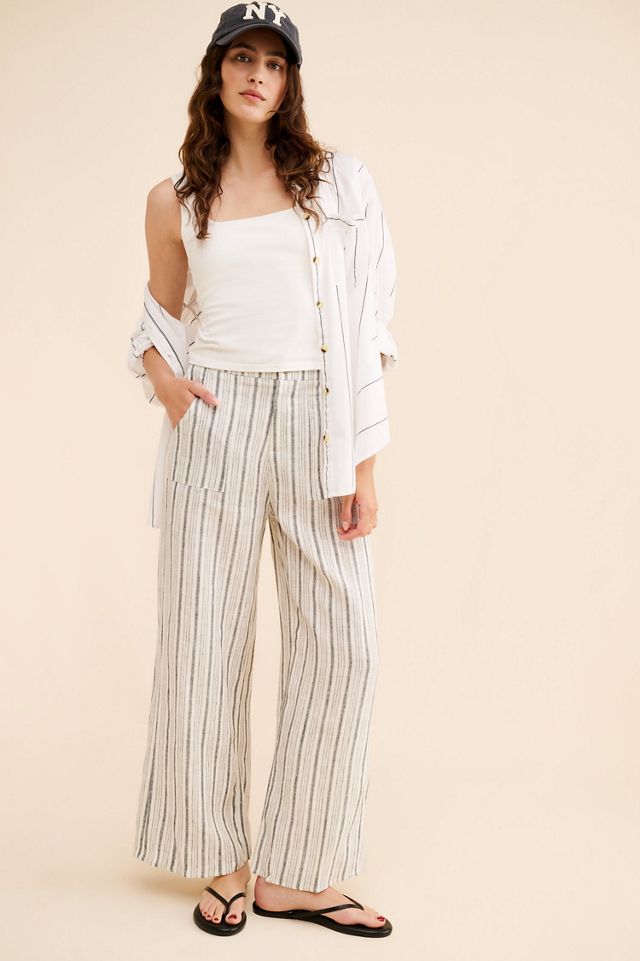 Little Lies Georgie Linen Stripe Pants #3